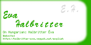 eva halbritter business card